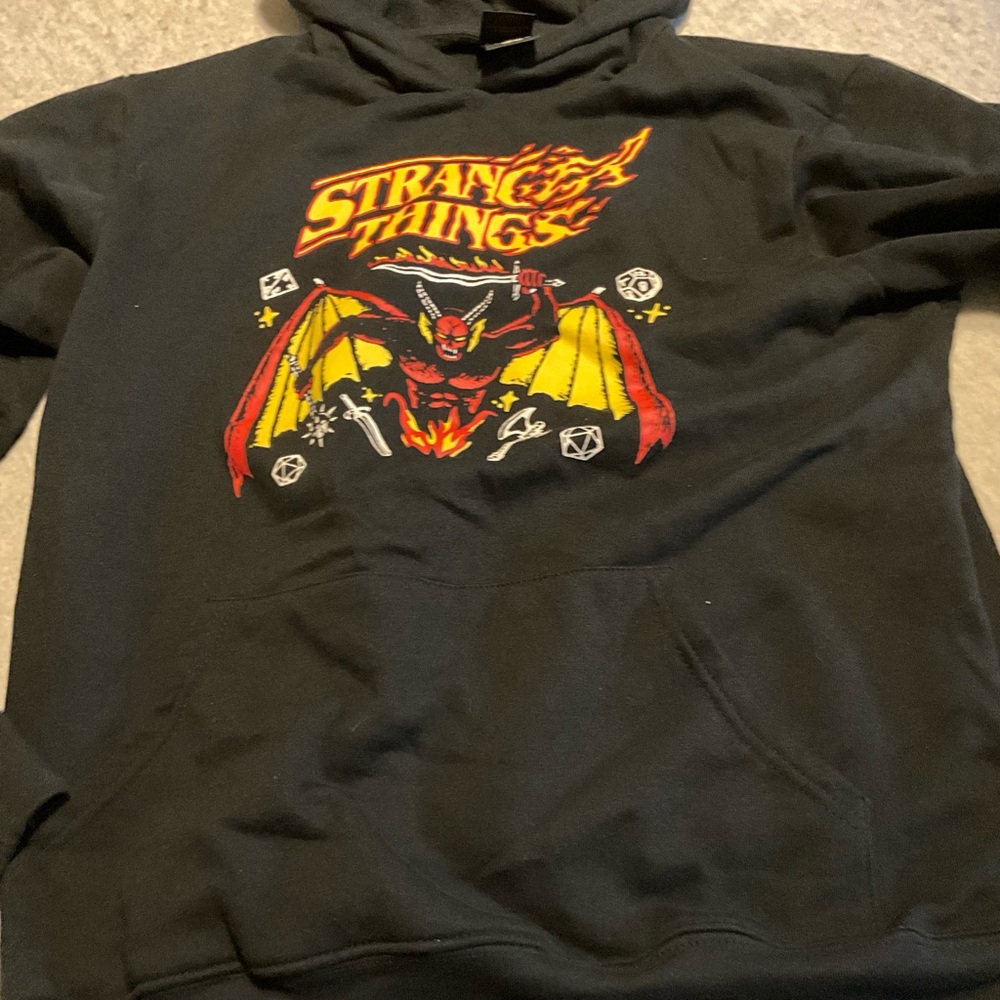 “Stranger Thing” Black Hoodie medium